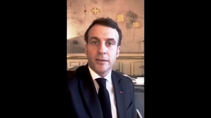 Captura de tela- Macron em clip Mcfly e Carlito