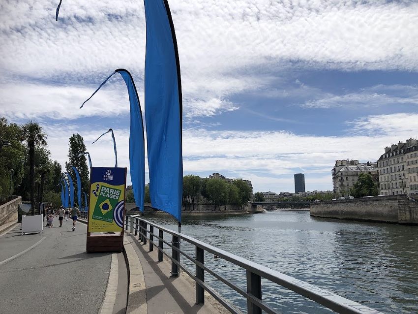 Placa Paris Plage Brasileiro Rio Sena aris