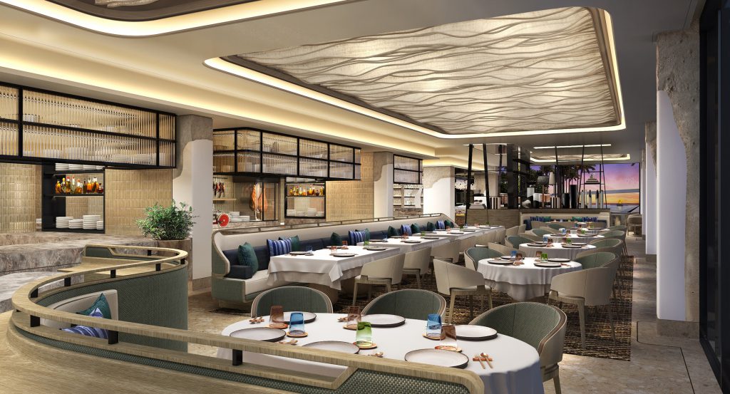 Novos hotéis de 2020: interior do restaurante grifado do primeiro O&O na Europa, em Portonovi, Montenegro