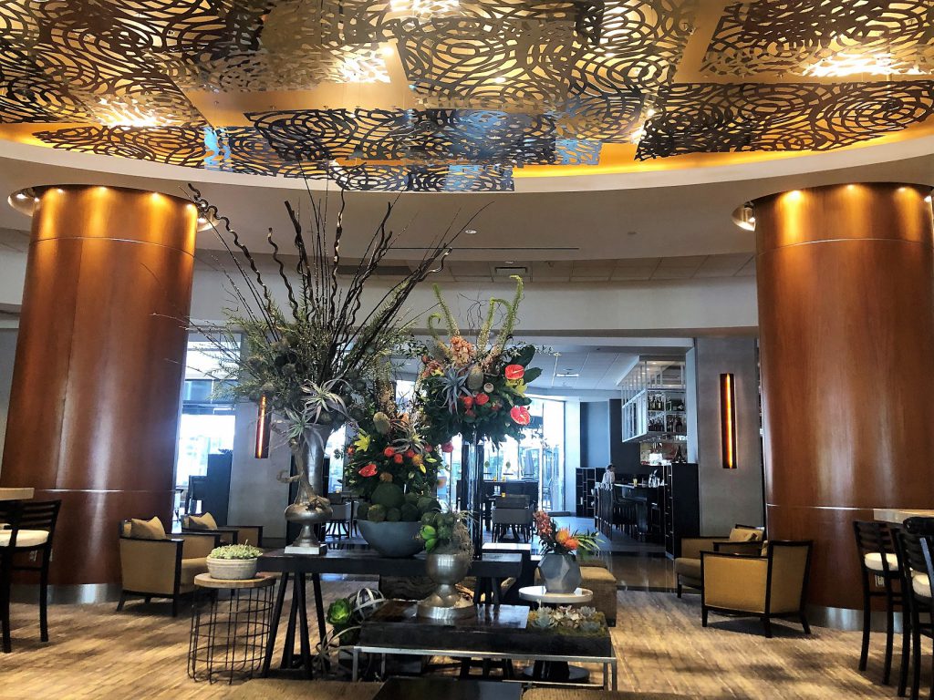 Inovações que vão mudar a hotelaria: lobby do Anaheim Marriott