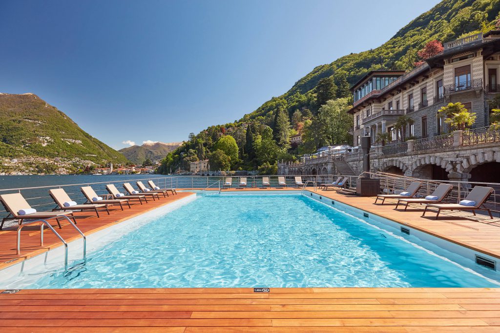 Piscina do Mandarin Oriental Lago di Como, reaberto mês passado