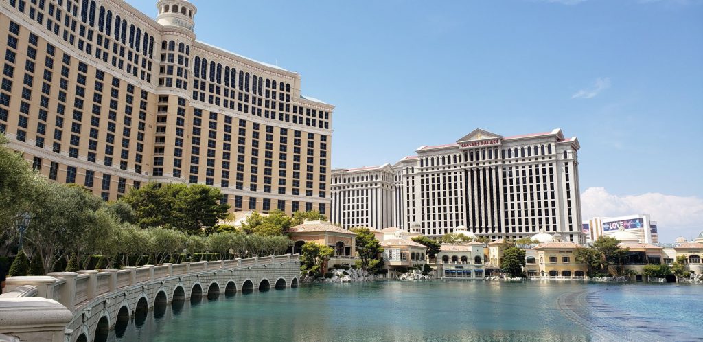 Bellagio e Caesars Palace em Las Vegas